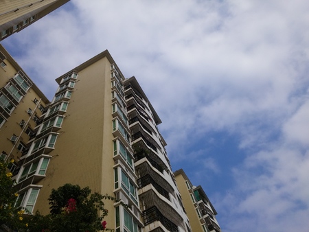 Residential building landscape, in Shenzhen, China