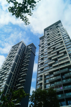 The architectural appearance of residential buildings. In shenzhen, China.