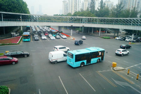 The traffic landscape of Shennan Avenue in Shenzhen