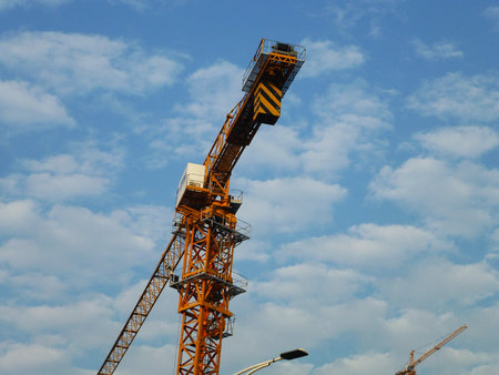 Residential buildings are under construction in Shenzhen, China.のeditorial素材