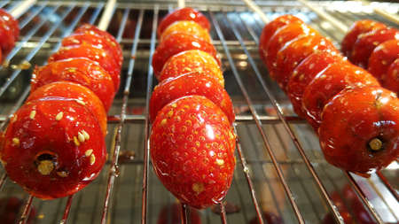 Chinese traditional snack sugar gourdの写真素材