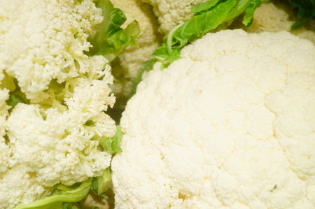 Cauliflower and leafy vegetablesの写真素材