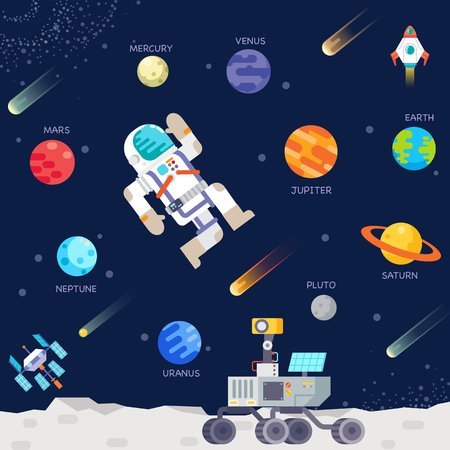 Outer Space elementsのイラスト素材