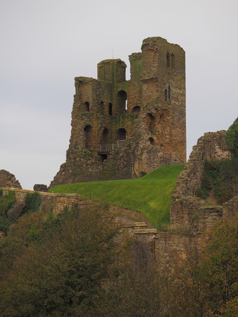 The ruins of Scarborough Castle, Yorkshire, UKの写真素材