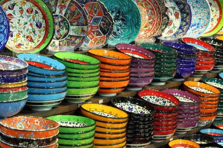 The porcelain of Turkish bowlsの写真素材