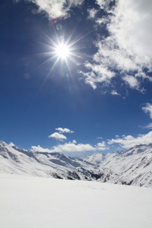 Winter Ski holiday in the Alpsの写真素材