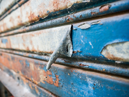 color fall from old iron doorの写真素材