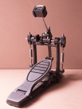 Old Pedal drum on brown backgroundの写真素材