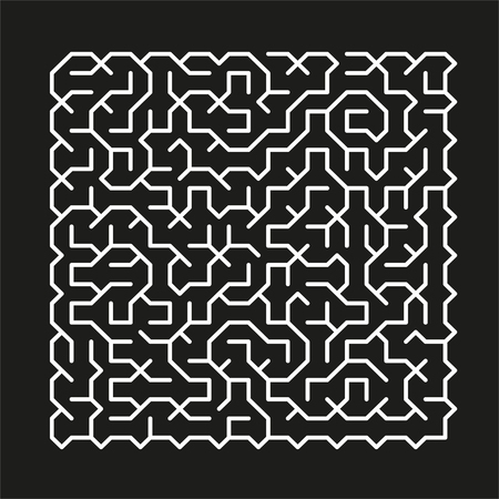 Maze or Labyrinth Geometric Vector Design. Idea or Making Decision Conceptのイラスト素材