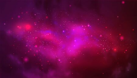 Vector cosmic illustration. Colorful space background with starsのイラスト素材