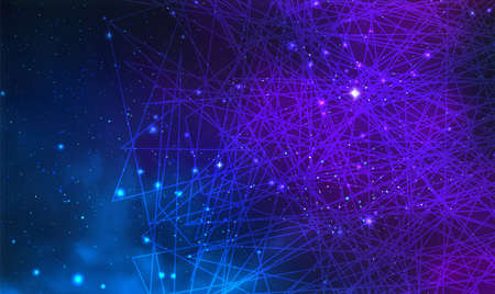 Vector cosmic illustration. Space background with stars. Information technology
