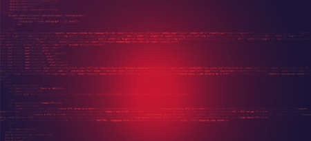 Abstract Technology Binary Code Dark Red Background. Cyber Attack, Ransomware, Malware, Scareware...