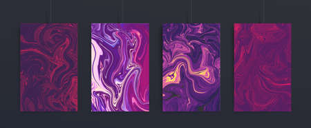 Trendy cover design with liquid background. Marble vector texture