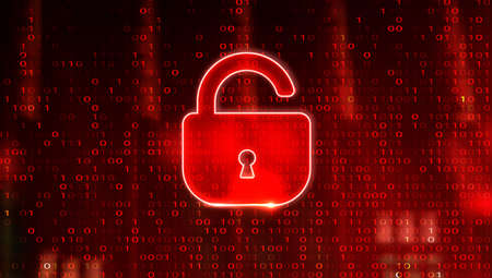 Futuristic Digital Technology Vector Background. Cyber Attack, Ransomware, Malware, Scareware...