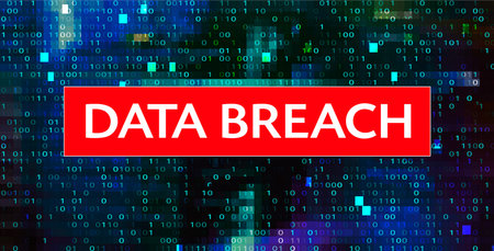 Abstract Technology Binary Code Dark Red Background. Cyber Attack, Ransomware, Malware, Scarewareのイラスト素材