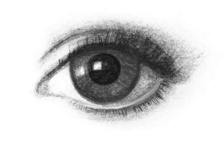 Realistic handdrawn sketch of beautiful eyeの写真素材