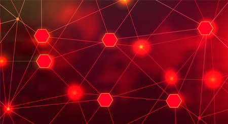 Abstract Technology Binary Code Dark Red Background. Cyber Attack, Ransomware, Malware, Scarewareのイラスト素材