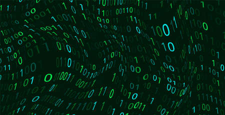 Abstract tech binary code red background