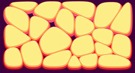 Ground texture with stones for game development in casual cartoon styleのイラスト素材