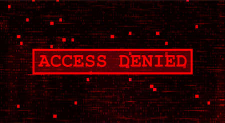 Access denied message on the screen. Vector futuristic interfaceのイラスト素材