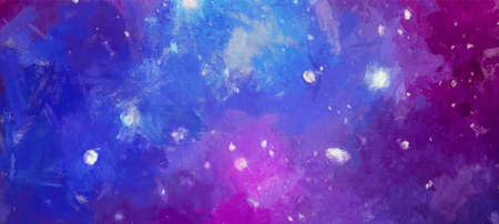 Vector cosmic illustration. Beautiful colorful space nebula backgroundのイラスト素材