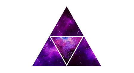 Cosmos background vector illustration with triangle