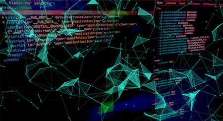Vector futuristic technology background. Digital network concept. Big data analysis