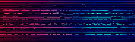 Glitch on dark background. Abstract vector digital backdrop