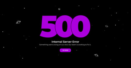 500 Internal Server Error. Vector layout templateのイラスト素材
