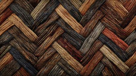 Close-up of woolen knit texture backgroundの素材