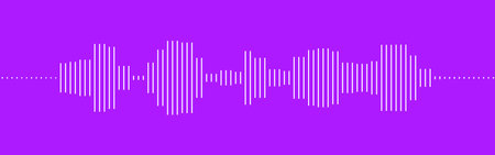 Audio waveform, music wave vector elementsのイラスト素材