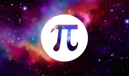 Pi day. Science Space Illustration. Iinfinitely conceptのイラスト素材