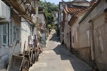 Street in town of Gulangyuのeditorial素材