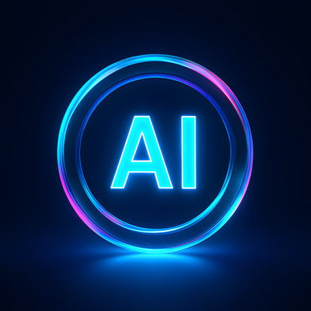 Neon neon letter A in circle frame on dark background. Vector illustrationの素材