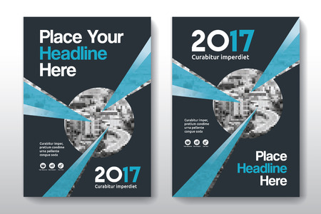 Blue Color Scheme with City Background Business Book Cover Design Template in A4. Easy to adapt to Brochure, Annual Report, Magazine, Poster, Corporate Presentation, Portfolio, Flyer, Banner, Website.のイラスト素材