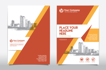 Orange Color Scheme With City Background Business Book Cover