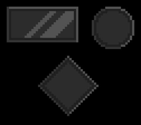 8bit metallic UI assets. Use for buttons and text boxes etc.の写真素材