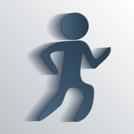 Black man high speed running abstract isolated.の写真素材