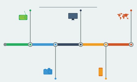 Timeline Infographic statistic  Information web design template の写真素材