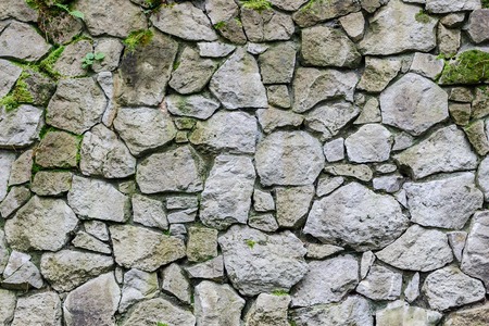 Wall of old stone. Texture laid stone surface.