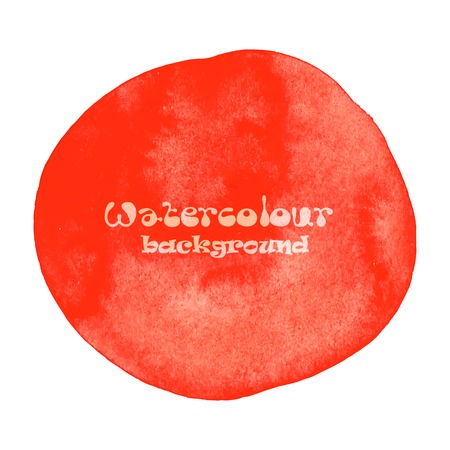 Designed abstract hand painted watercolor background. In red isolated on white. Vector illustrationのイラスト素材