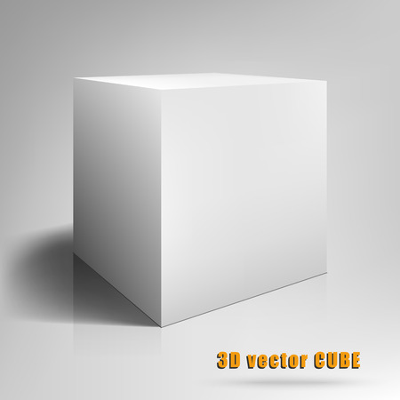 3D Cube. Vector illustration template for your design.のイラスト素材
