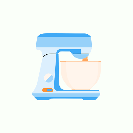 Juice kitchen blender machine easy to make drinks, kitchen blender healthy food mix. Kitchen blender shake cooking.  Equipment in flat style. Vectorのイラスト素材