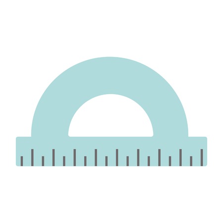 Flat protractor icon on white background. Vector appのイラスト素材