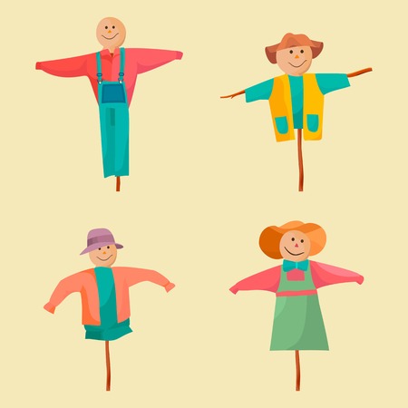 A perfect Scarecrow. Vector.のイラスト素材