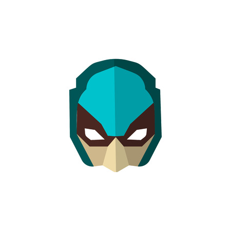 Set of super hero masks in flat style. Big collection cartoon superhero.のイラスト素材