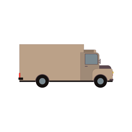Commercial Delivery Van, side view.のイラスト素材