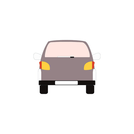 Cartoon car icon in flat. Vector transportのイラスト素材