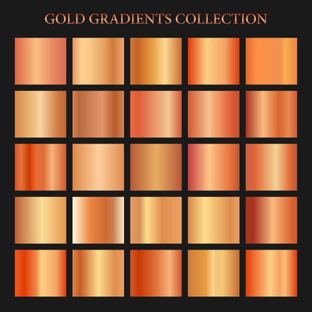 Red gold gradient collection for fashion design. Vector illustrationのイラスト素材