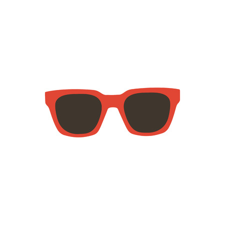 Retro glasses. Sunglasses black silhouettes. Eye glasses icon. Vector illustration.のイラスト素材